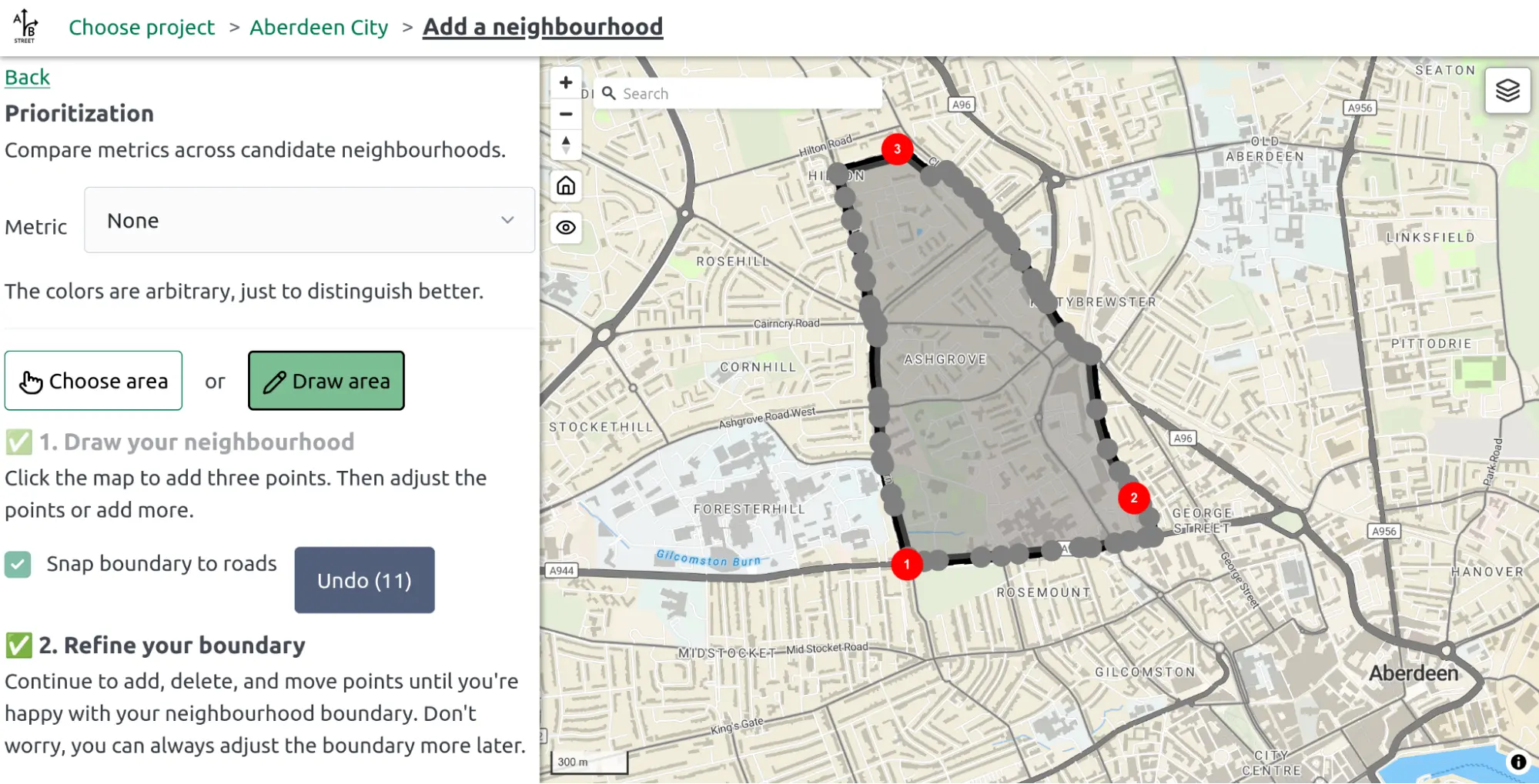 User guide for the Connected Neighbourhood Tool